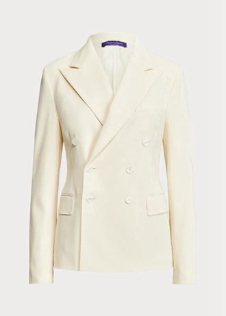 Blazers blancs en gabardine de laine Safford Ralph Lauren pour femme