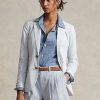 Blazers blancs en seersucker Ralph Lauren pour femmes