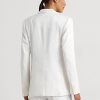 Blazers blancs en sergé de lin mélangé Ralph Lauren pour femme