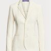 Blazers blancs en toile de lin Skye de Ralph Lauren pour femmes Blazers blancs en toile de lin Skye de Ralph Lauren pour femmes