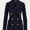 Blazers croisés en tricot bleu marine Ralph Lauren pour femme