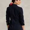 Blazers croisés en tricot bleu marine Ralph Lauren pour femme
