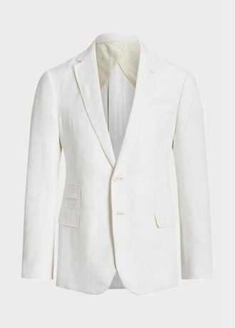 Blazers de costume blancs à chevrons Ralph Lauren Kent pour hommes