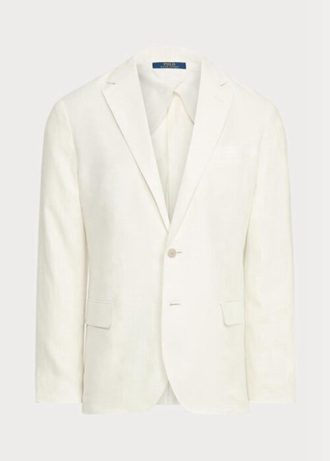 Blazers de costume blancs en lin doux pour hommes Ralph Lauren Polo