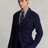 Blazers de costume en lin doux bleu marine pour homme Ralph Lauren Polo