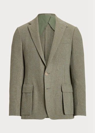 Blazers de sport en cachemire faits main Kent de Ralph Lauren pour homme de couleur olive