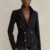 Blazers en laine extensible noirs Ralph Lauren pour femmes Blazers en laine extensible noirs Ralph Lauren pour femmes