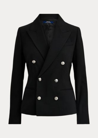 Blazers en laine extensible noirs Ralph Lauren pour femmes