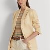 Blazers en lin à chevrons jaunes Ralph Lauren pour femmes