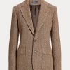 Blazers en lin mélangé à chevrons Ralph Lauren marron pour femme Blazers en lin mélangé à chevrons Ralph Lauren marron pour femme