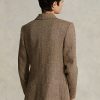 Blazers en lin mélangé à chevrons Ralph Lauren marron pour femme Blazers en lin mélangé à chevrons Ralph Lauren marron pour femme