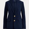 Blazers extensibles à deux boutons bleu marine Ralph Lauren pour femme Blazers extensibles à deux boutons bleu marine Ralph Lauren pour femme