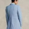 Blazers longs en coton chambray bleu Ralph Lauren pour femme Blazers longs en coton chambray bleu Ralph Lauren pour femme