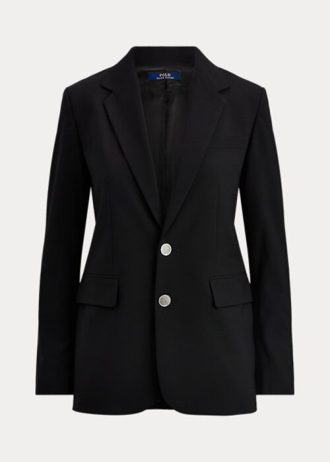 Blazers noirs en laine mélangée Ralph Lauren pour femmes