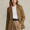 Blazers Ralph Lauren kaki en daim et peau d’agneau pour femme Blazers Ralph Lauren kaki en daim et peau d’agneau pour femme