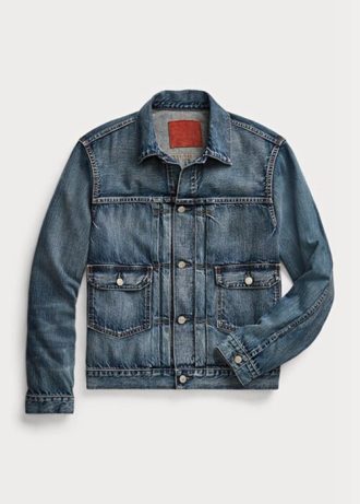 Bleu Ralph Lauren Overdale Indigo Denim Trucker Vestes pour hommes