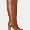 Bottes d’équitation en cuir bruni Makenna de Ralph Lauren pour femme Bottes d’équitation en cuir bruni Makenna de Ralph Lauren pour femme