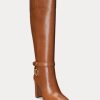 Bottes d’équitation en cuir bruni Makenna de Ralph Lauren pour femme Bottes d’équitation en cuir bruni Makenna de Ralph Lauren pour femme