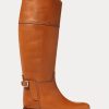 Bottes d’équitation marron en cuir de veau Sallen pour femme Ralph Lauren Bottes d’équitation marron en cuir de veau Sallen pour femme Ralph Lauren