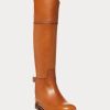 Bottes d’équitation marron en cuir de veau Sallen pour femme Ralph Lauren Bottes d’équitation marron en cuir de veau Sallen pour femme Ralph Lauren