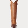 Bottes de cowboy en cuir marron pour femmes Ralph Lauren Kiera Bottes de cowboy en cuir marron pour femmes Ralph Lauren Kiera