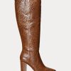 Bottes en cuir bruni Ashlynn de Ralph Lauren pour femme Bottes en cuir bruni Ashlynn de Ralph Lauren pour femme