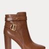 Bottes en cuir bruni Madelyn de Ralph Lauren pour femme Bottes en cuir bruni Madelyn de Ralph Lauren pour femme