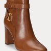 Bottes en cuir bruni Madelyn de Ralph Lauren pour femme Bottes en cuir bruni Madelyn de Ralph Lauren pour femme