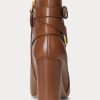 Bottes en cuir bruni Madelyn de Ralph Lauren pour femme Bottes en cuir bruni Madelyn de Ralph Lauren pour femme