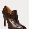 Bottes en cuir de veau bruni Lydell de Ralph Lauren marron foncé pour femme Bottes en cuir de veau bruni Lydell de Ralph Lauren marron foncé pour femme
