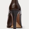 Bottes en cuir de veau bruni Lydell de Ralph Lauren marron foncé pour femme Bottes en cuir de veau bruni Lydell de Ralph Lauren marron foncé pour femme