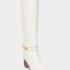 Bottes en cuir de veau ciré Ralph Lauren Polo ID pour femme, couleur crème Bottes en cuir de veau ciré Ralph Lauren Polo ID pour femme, couleur crème