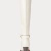 Bottes en cuir de veau ciré Ralph Lauren Polo ID pour femme, couleur crème Bottes en cuir de veau ciré Ralph Lauren Polo ID pour femme, couleur crème