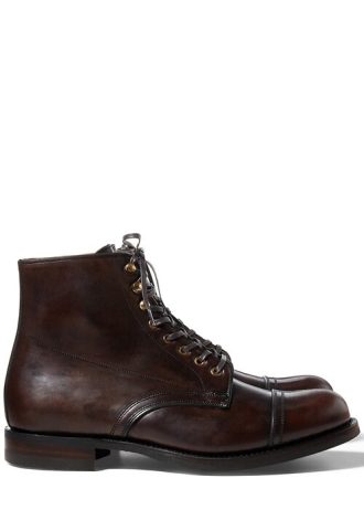 Bottes en cuir marron Ralph Lauren pour hommes