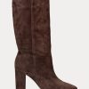 Bottes en daim chocolat Ralph Lauren Artizan pour femmes Bottes en daim chocolat Ralph Lauren Artizan pour femmes