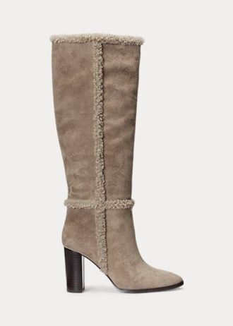 Bottes en daim grises Aubri Ralph Lauren pour femmes