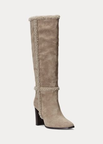 Bottes en daim grises Aubri Ralph Lauren pour femmes