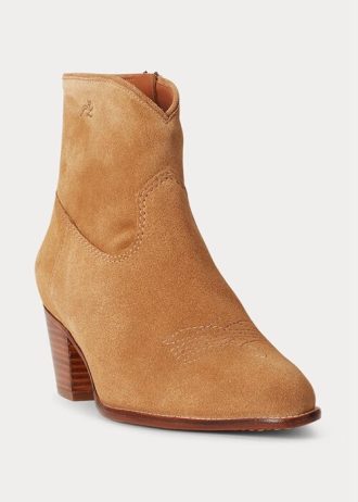 Bottes en daim Lucille Ralph Lauren kaki pour femmes
