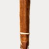 Bottes en daim marron Ralph Lauren Aubri pour femmes Bottes en daim marron Ralph Lauren Aubri pour femmes
