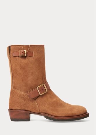 Bottes en daim marron Ralph Lauren pour homme