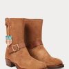 Bottes en daim marron Ralph Lauren pour homme Bottes en daim marron Ralph Lauren pour homme