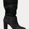 Bottes en daim noires Ralph Lauren Artizan pour femmes
