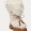 Bottes en peau lainée et cuir bruni Ralph Lauren Celia pour femme Bottes en peau lainée et cuir bruni Ralph Lauren Celia pour femme