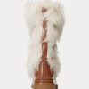 Bottes en peau lainée et cuir bruni Ralph Lauren Celia pour femme Bottes en peau lainée et cuir bruni Ralph Lauren Celia pour femme