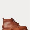 Bottes à lacets en cuir marron Ralph Lauren pour homme Bottes à lacets en cuir marron Ralph Lauren pour homme