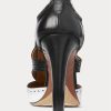 Bottes Lindley en cuir de veau color-block noires/blanches pour femme Ralph Lauren Bottes Lindley en cuir de veau color-block noires/blanches pour femme Ralph Lauren