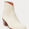 Bottes Lucille en cuir de veau et daim crème pour femme Ralph Lauren Bottes Lucille en cuir de veau et daim crème pour femme Ralph Lauren