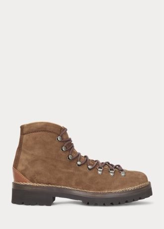 Bottes marron Ralph Lauren Darrow en daim de veau pour homme