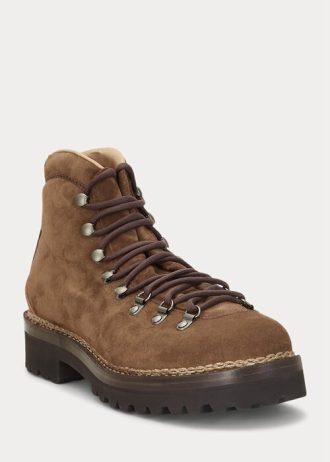 Bottes marron Ralph Lauren Darrow en daim de veau pour homme