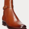 Bottes marron Ralph Lauren Welington en cuir de veau bruni pour homme Bottes marron Ralph Lauren Welington en cuir de veau bruni pour homme
